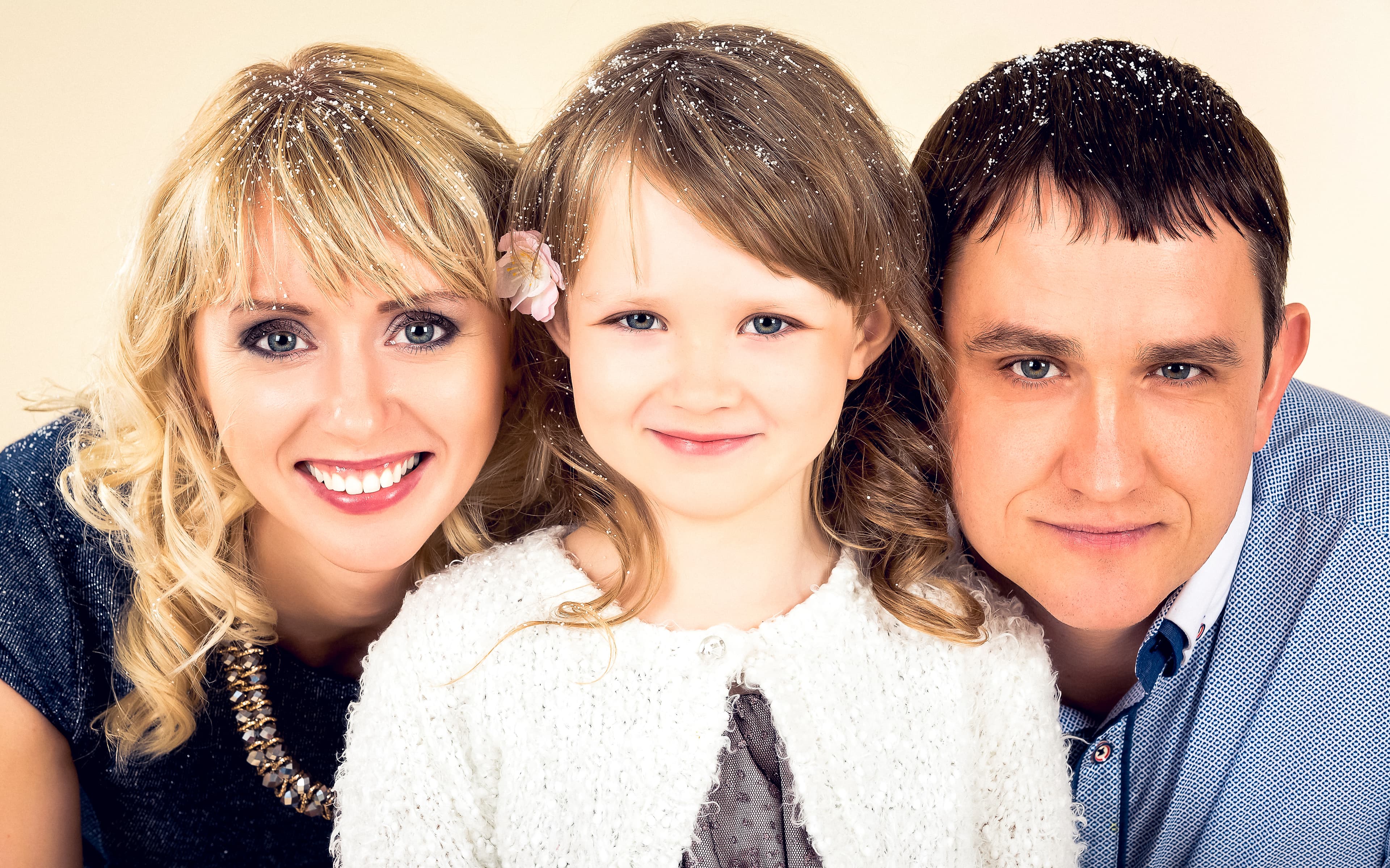 Family close-up portrait