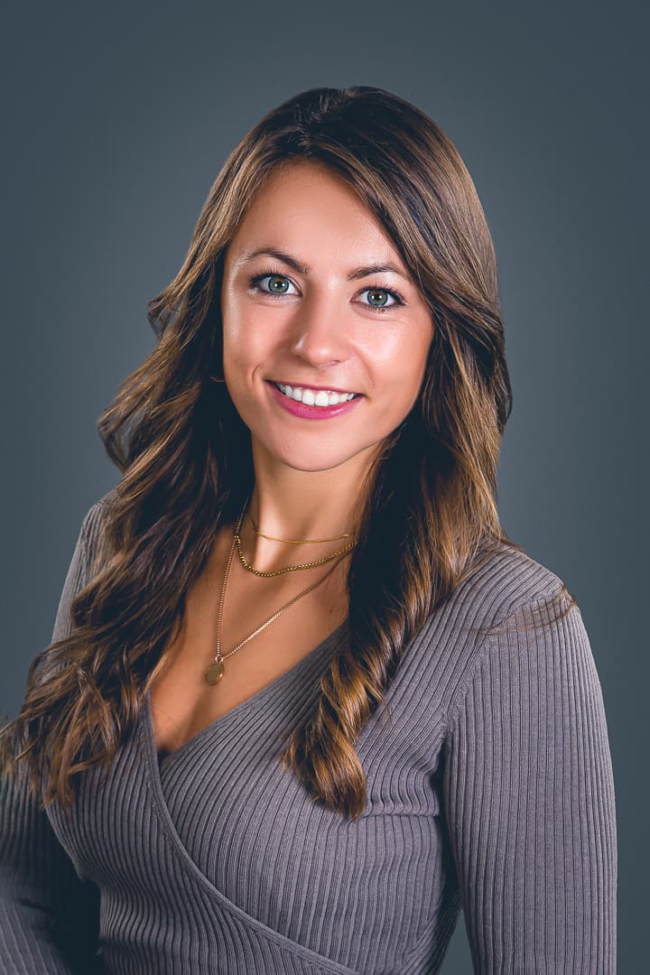 Professional headshot-style makeover portrait Edinburgh studio