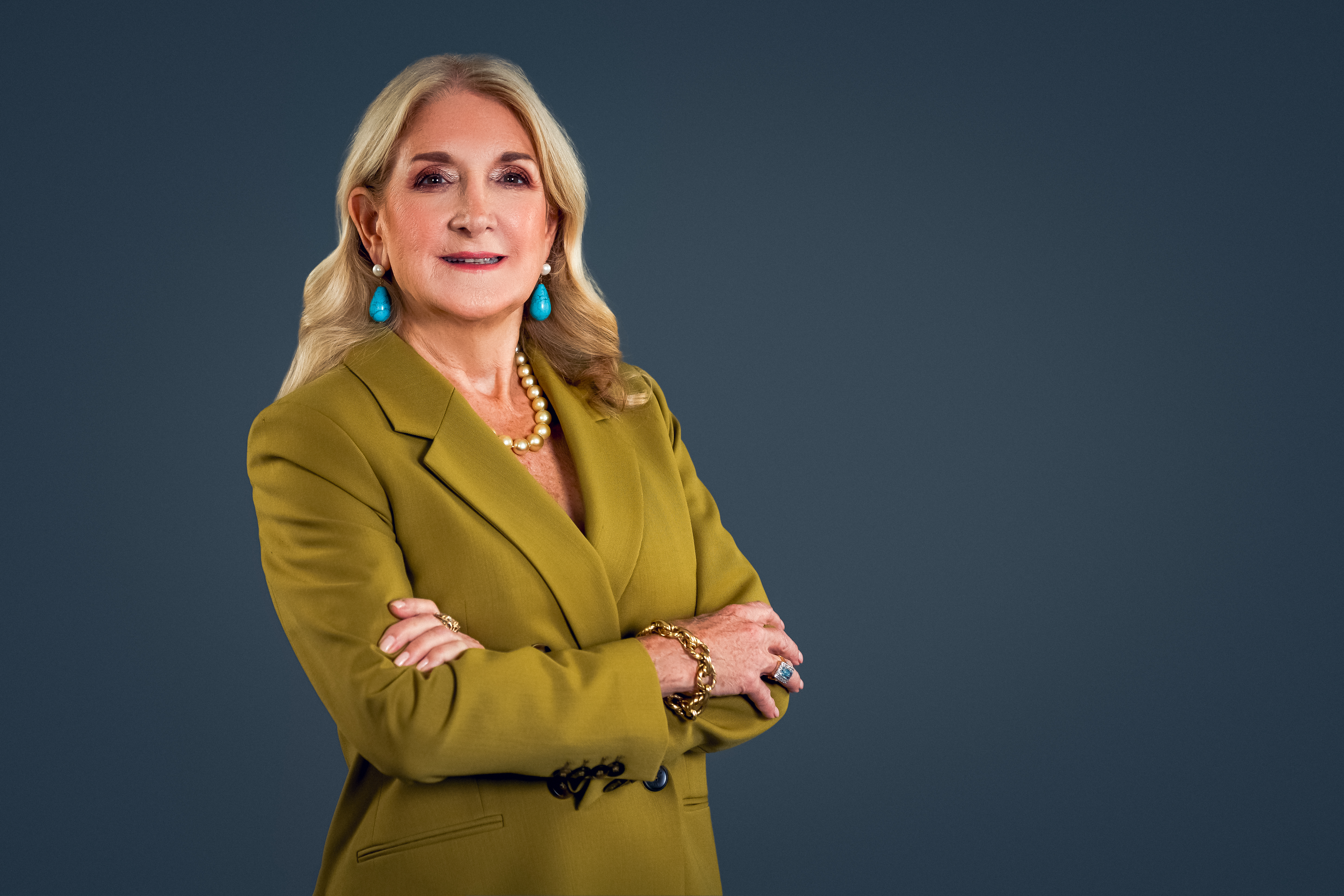 Styled executive portrait Edinburgh — professional woman photographer